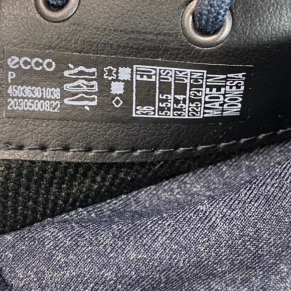 Ecco Women's Marine Yak Nubuck Soft 7 Tred Zip Gore-Tex Sneakers SZ 5-5.5 - Picture 6 of 7